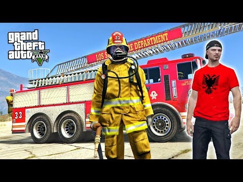 GTA 5 SHQIP - Me Zjarrfikëse n'Qytet !! - SHQIPGaming