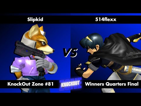 KnockOut Zone #81 - SSBM Winners Quarters Final - Slipkid (Fox) vs 514flexx (Marth)