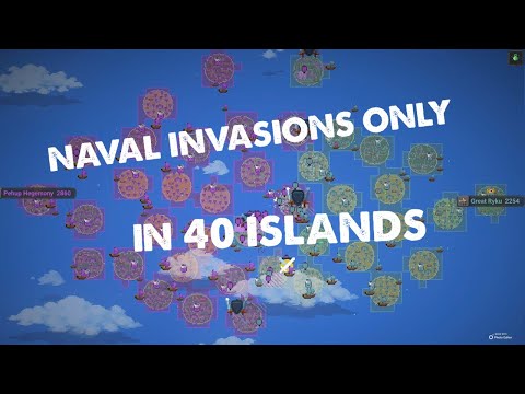 2 SUPER CIVS NAVAL INVASIONS ONLY with 40 ISLANDS in worldbox
