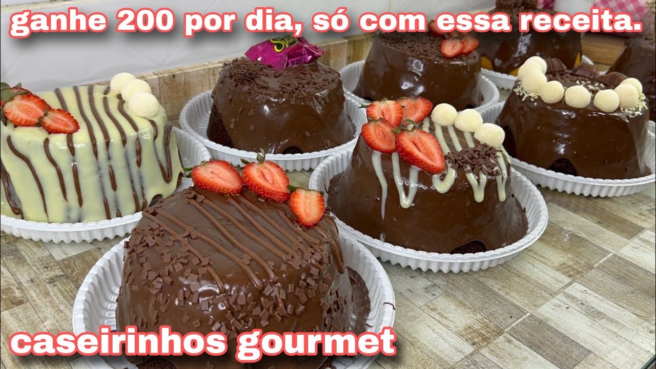 SEIS SABORES COM UMA MASSA E COBERTURA, CASEIRINHOS GOURMET - COM OS SABORES MAIS VENDIDOS