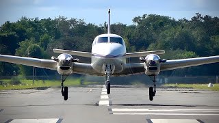 1500hp King Air uses ENTIRE Runway - Skydive Plane Ride Along