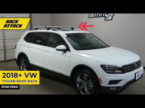 2018 Volkswagen Tiguan with Thule EVO Raised Rail WingBar EVO Roof Rack