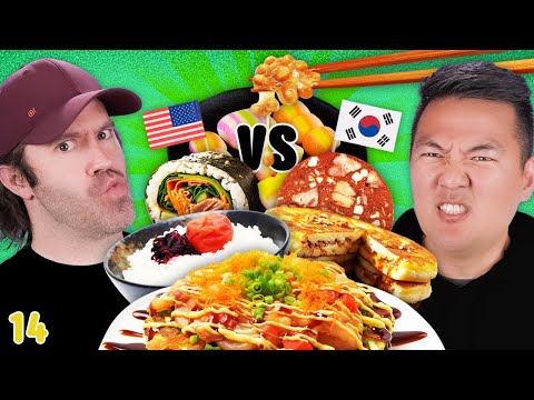 Asians Vs. Caucasians: Our Favorite Korean & Japanese Foods | ReactCast