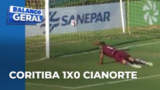 Campeonato Paranaense 2026: Coritiba vence o Cianorte por 1 a 0, com gol inusitado,