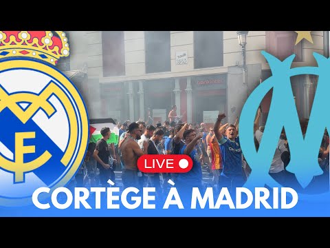 Le cortège IMPRESSIONNANT des marseillais à MADRID ! Réal Madrid / OM