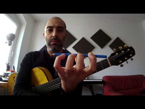 Linke Hand Gitarrenhaltung und Übung zur Automatisierung