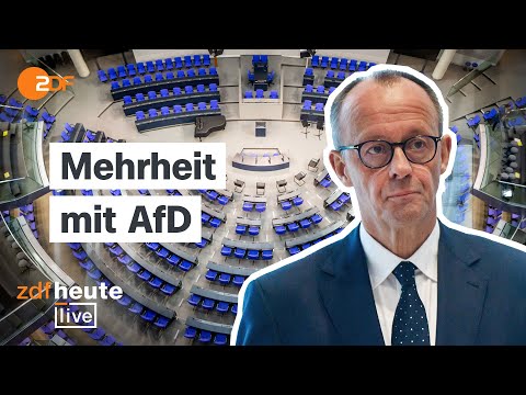 Schärfere Migrationspolitik? So lief die Abstimmung zu den Unionsplänen im Bundestag | ZDFheute live