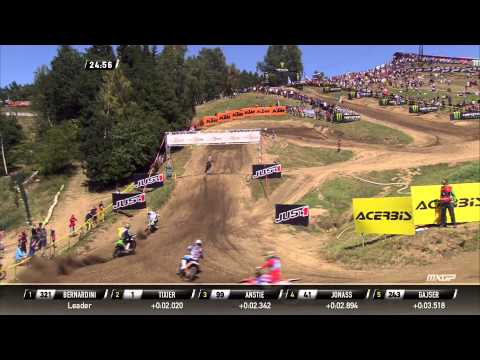 Max Anstie passes Jordi Tixier MXGP of Czech Republic 2015 - motocross