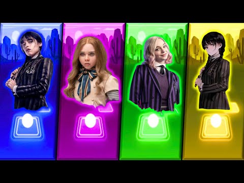 WEDNESDAY ADDAMS vs ENID SINCLAR vs M3GAN vs WEDNESDAY ANIME  | Tiles Hop Game