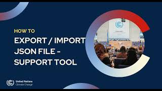 How to export or import JSON file - Support Tool