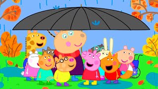 Peppa Pig Stands Under The Worlds Largest Umbrella | Kids TV And Stories