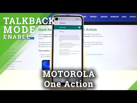 How to Activate TalkBack Feature in Motorola One Action – Use TalkBack