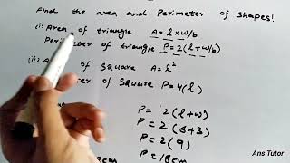 Download the video "How to find area and perimeter of triangle and square in Math | Class 6 Mathematics Ex 8.1 Q2 Part 1"