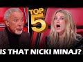 TOP 5 NICKI MINAJ COVERS ON THE VOICE | BEST AUDITIONS