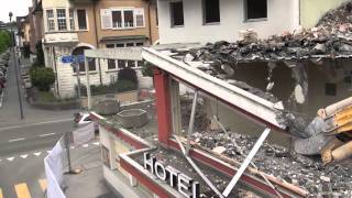 preview picture of video 'Flugaufnahmen vom Abbruch Hotel Toggenburg, Flawil'
