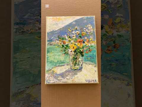 Flowers bouquet oil painting #flowers #oilpainting #stilllife #bouquet #worldwidedelivery #art