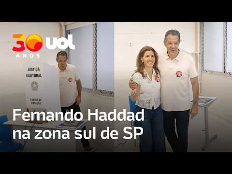 Fernando Haddad vota no 2º turno para presidente na zona sul de SP