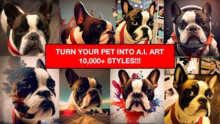 How to Create Stunning AI Art of Your Pet (Pet Avatar) with MIDJOURNEY - 10,000 Art Styles!