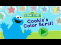 Sesame Street Cookie Color Burst Educational Games Learning Elmo Sesamestreet Toddlers Kids