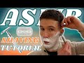 Relaxing ASMR Barber Shaving Tutorial Whispering Shaving Sounds
