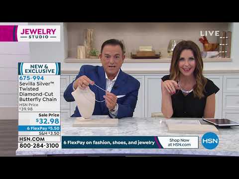 Sevilla Silver Twisted DiamondCut "Butterfly" Chain