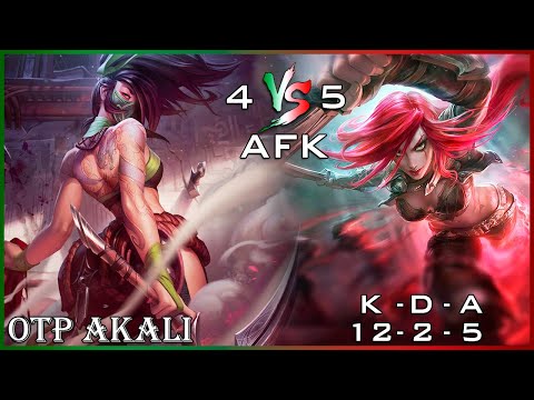 OTP Akali vs Katarina 4 vs 5 Hard game Season 9