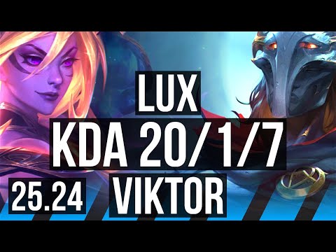 LUX vs VIKTOR (MID) | 68K damage, Good KDA: 20/1/7, 4k gold comeback | BR Challenger | 25.24