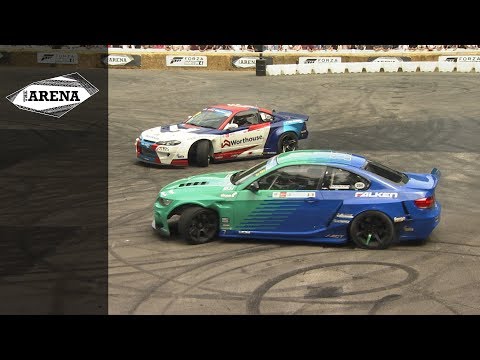 James Deane and Piotr Wiecek in first-ever Goodwood tandem drift