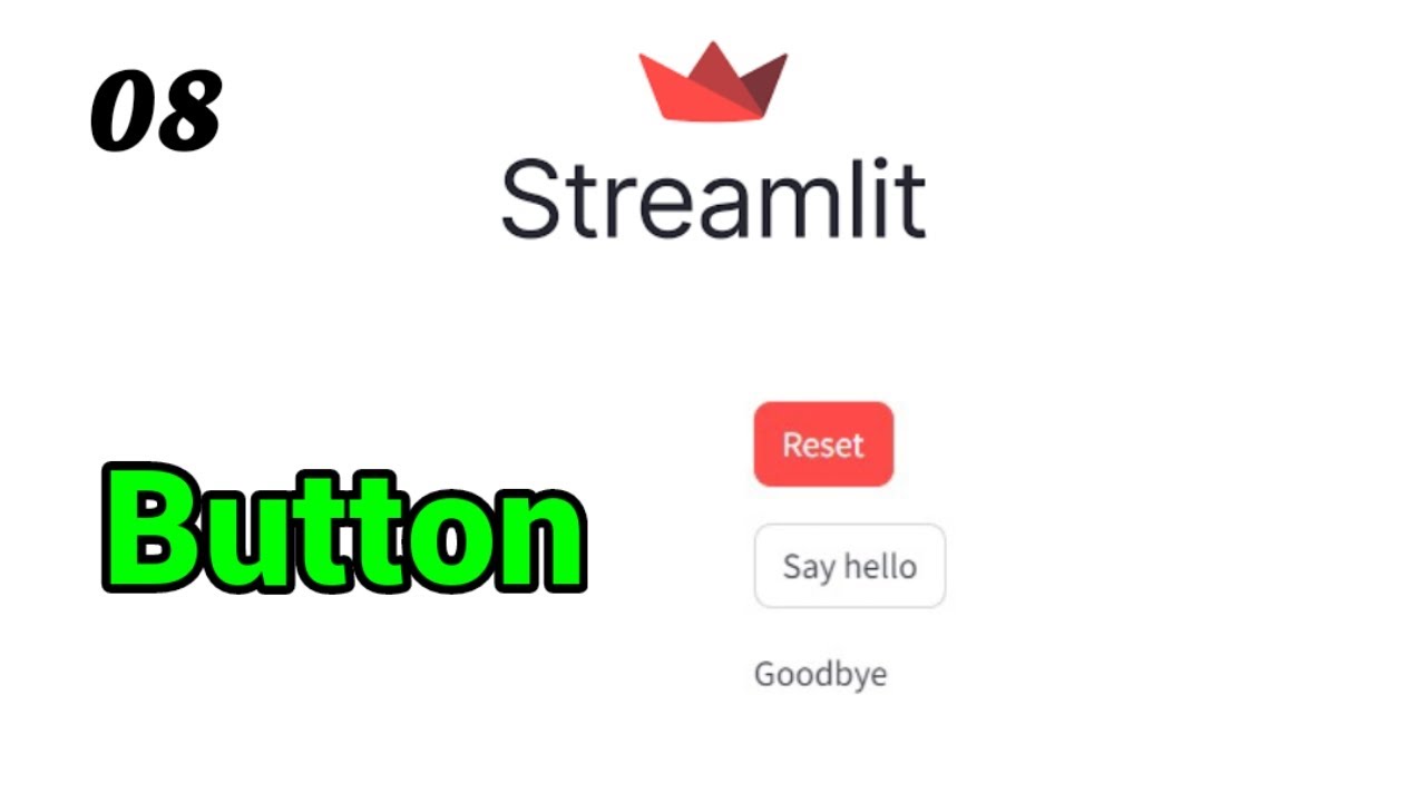 How to make button in streamlit | Python web development