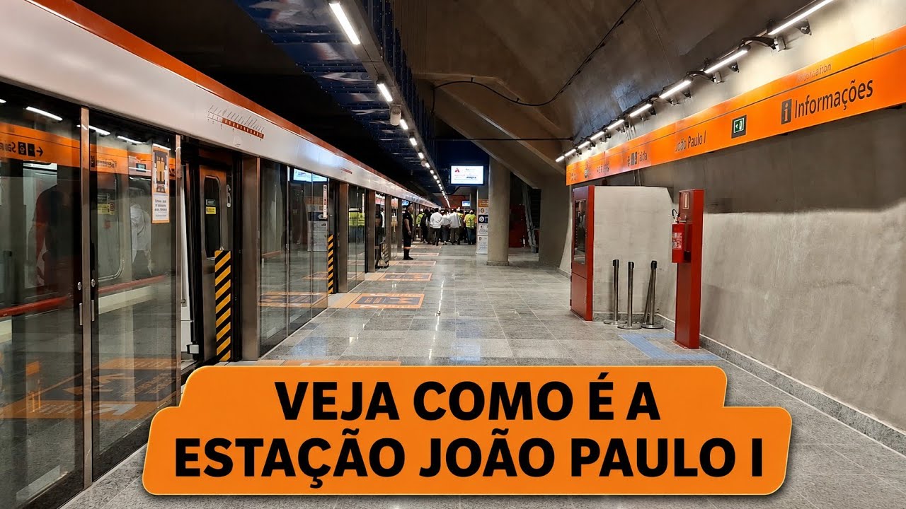 POR DENTRO DA ESTAÇÃO JOÃO PAULO I NA LINHA 6-LARANJA