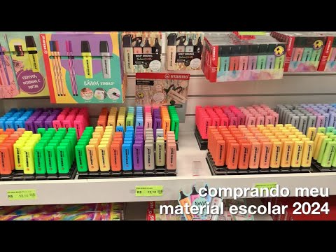 comprando meu material escolar 2024 | volta às aulas ✨