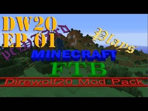 FTB [Direwolf20] - Ep 01 - Getting Started