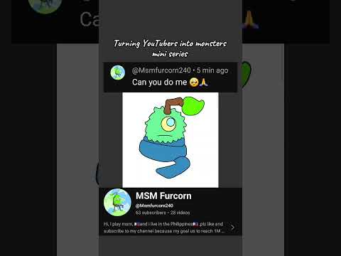 Youtubers as monsters mini series part 17: MSM Furcorn (My Singing Monsters) #msm