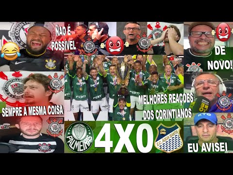MELHORES REAÇÕES DOS CORINTIANOS AO PALMEIRAS 4X0 AGUA SANTA VERDÃO CAMPEÃO GOLS DO ENDRICK E MENINO