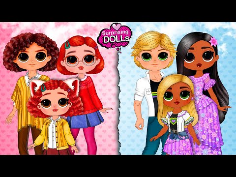 Encanto, Turning Red, Harley Quinn & Ladybug Couples Switch Up - DIY Paper Dolls & Crafts