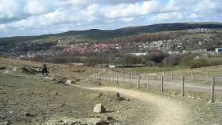 preview picture of video 'Lee Quarry Rossendale Bacup Mountain Bike - Red Route - 2nd to last section - Part 1'
