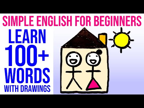 Super Simple & Easy English Lesson For Total Beginners: Learn 100 English Words With Fun Drawings! 😃