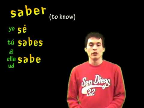 02 Spanish Lesson  - Present: saber (to know)