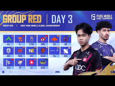 [URDU] 2025 PMGC League | Group Red Day 3 | PUBG MOBILE Global Championship
