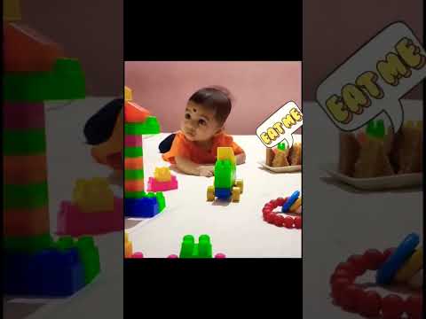 Four MONTHS Baby Tempting for CAKE - Funny Video - Cute