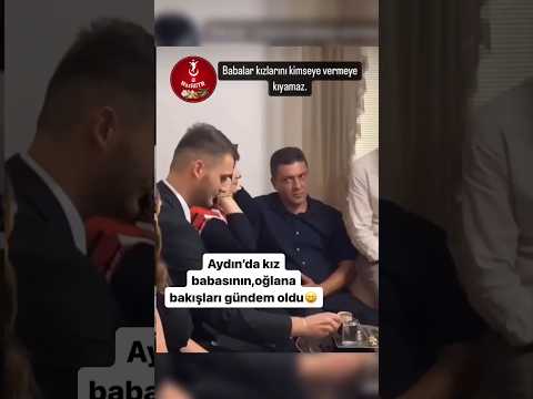 Kızını istemeye gelen oğlana babanın sinsi bakışı 😳 #shorts #viral #trending #baba #damat #gelin