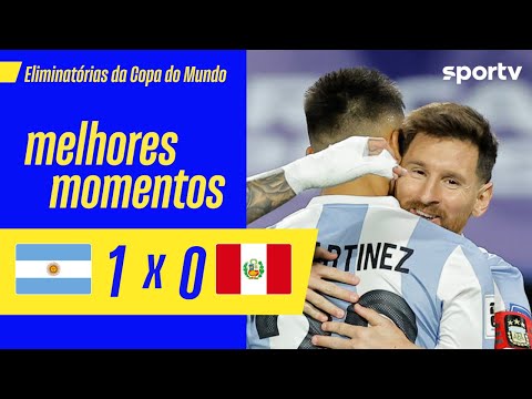 Gols e lances de Argentina x Peru