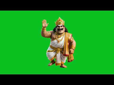 King Mahabali Fun Walk & Royal Greeting | 3D Animation Green Screen | Happy Onam 2025