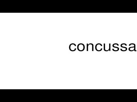 How to pronounce concussation
