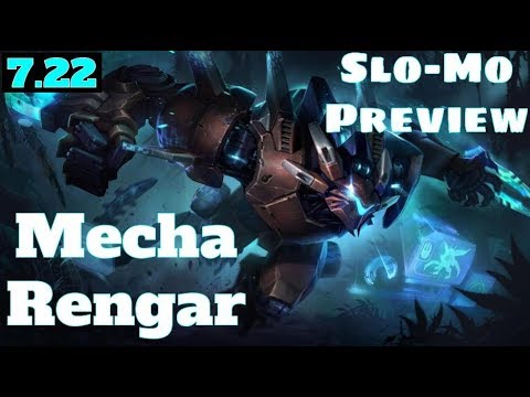 [LoL:PBE] Slo-Mo Mecha Rengar Skin Preview