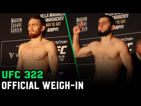 UFC 322: OFFICIAL WEIGH-INS