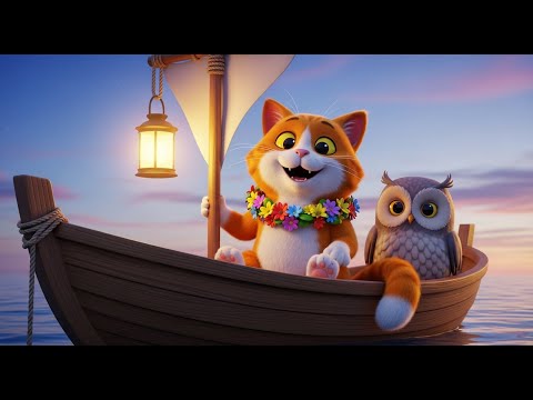 The Owl and the Pussycat 🦉🐱 | Classic Nursery Rhyme with Lyrics | Kids Songs & Poems