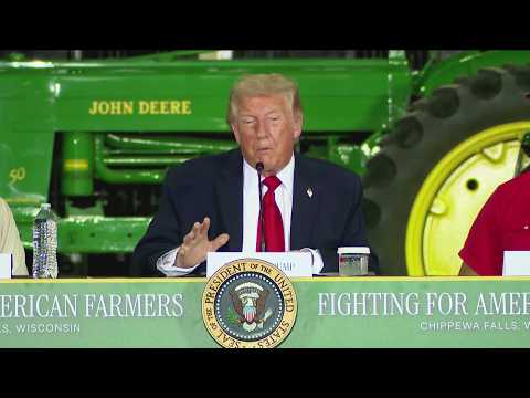 Trump visits Wisconsin to tout his agriculture tax breaks | Here & Now