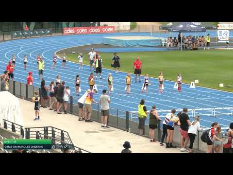 Girls Under 9 60m Hurdles H1 - 2020 State Combined Events Championships // LAVicTV