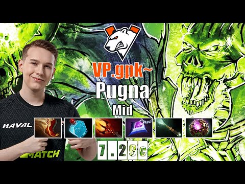 Pugna Mid | VP.gpk~ | NOBODY CAN KILL THIS PUGNA | 7.29c Gameplay Highlights